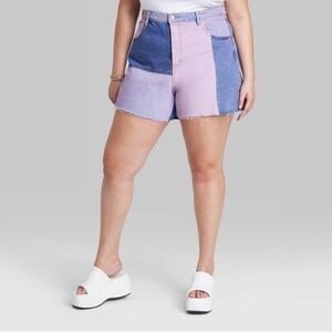 Wild Fable Colorblock Denim Shorts sz 16